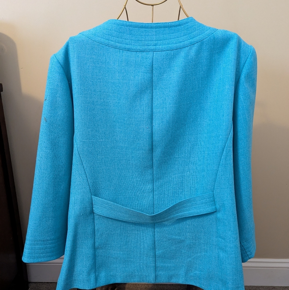 Perceptions Blue Women's Jacket Set - Picture 3 of 5